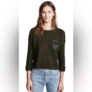 RAILS Stafford Sweater In Olive Green LA14